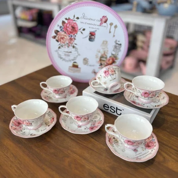 ست فنجان چایخوری 12 پارچه وارداتی کد kit-1285