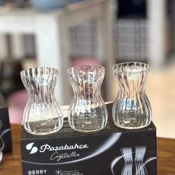 استکان کمرباریک کریستال تراشدار پاشاباغچه کد BERRY-22716