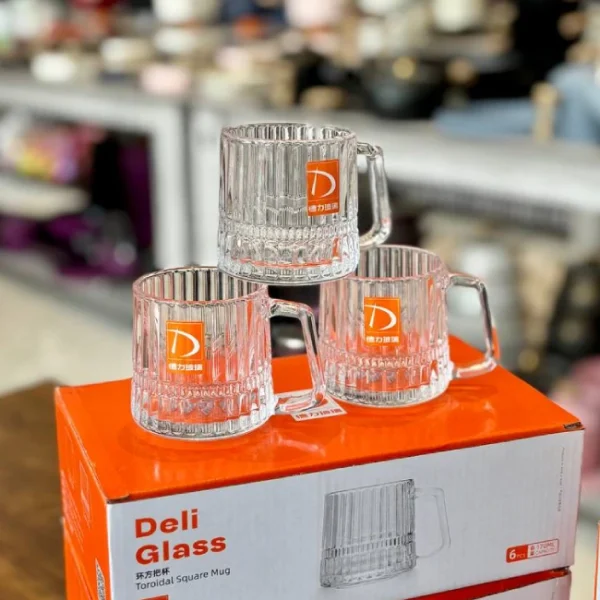 فنجان 6 تایی Deli Glass وارداتی کد KIT-1359