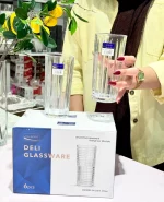 لیوان بلند DELI GLASS وارداتی کد KIT-1365