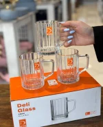ماگ لب طلا Deli Glass وارداتی 6 تایی کد KIT-1377