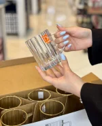 ماگ لب طلا Deli Glass وارداتی 6 تایی کد KIT-1377