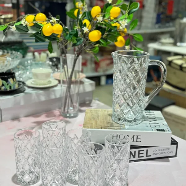 پارچ و لیوان کریستال وارداتی کد KIT-1536