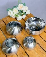 كاسه دو جداره استيل 4 تايي وارداتی کد 6238