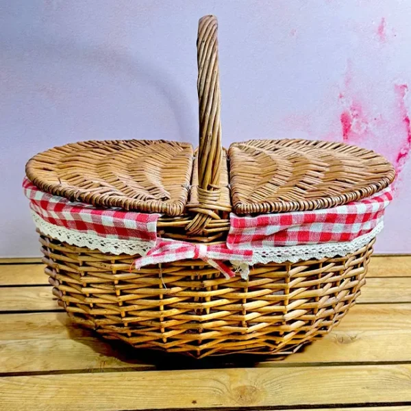سبد حصیری بیضی وارداتی کد vt 4822