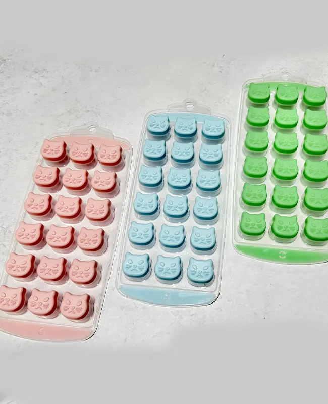 قالب یخ سیلیکونی طرح گربه وارداتی کد kit-1660