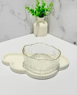 پیاله یخی دفرمه لب طلا وارداتی کد 2138