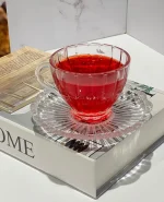 فنجان نعلبکی 6تایی وارداتی دلی گلس کد052